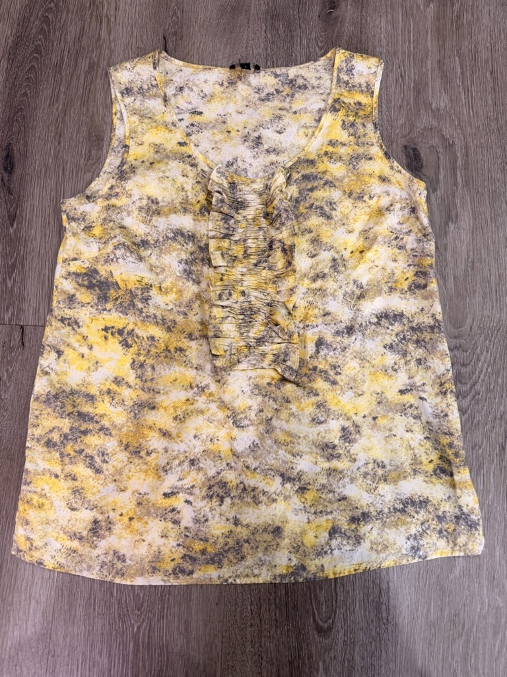 Talbots Women’s Top Yellow And Gray